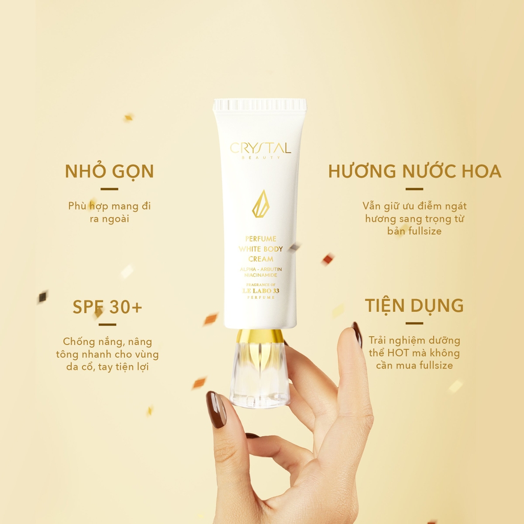 [Minisize] Dưỡng Thể Trắng Da Crystal Perfume White Body Cream Hương Nước Hoa Le Labo 33