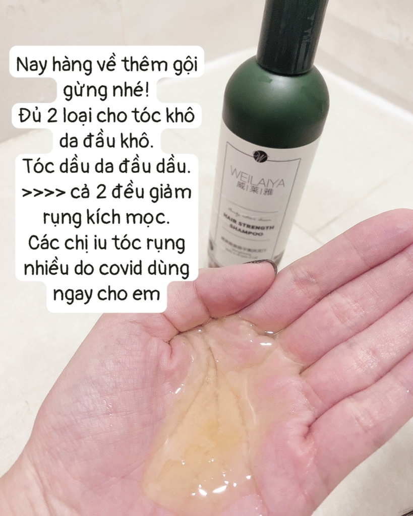 Bộ Dầu Gội Xả Chiết Xuất Gừng Weilaiya 450ml + 250ml (Phù hợp Tóc dầu, bết)