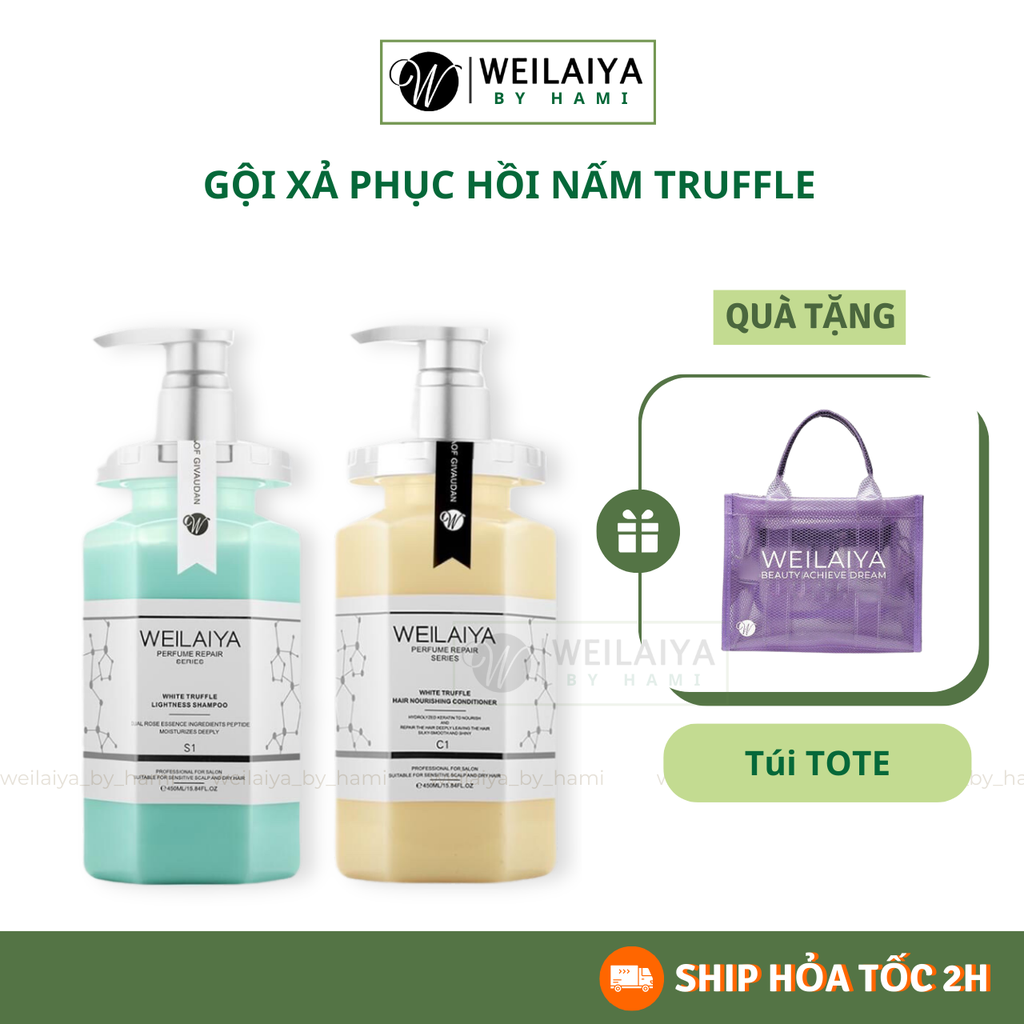 Gội Xả Phục Hồi Nấm Truffle Weilaiya + Tặng Túi TOTE