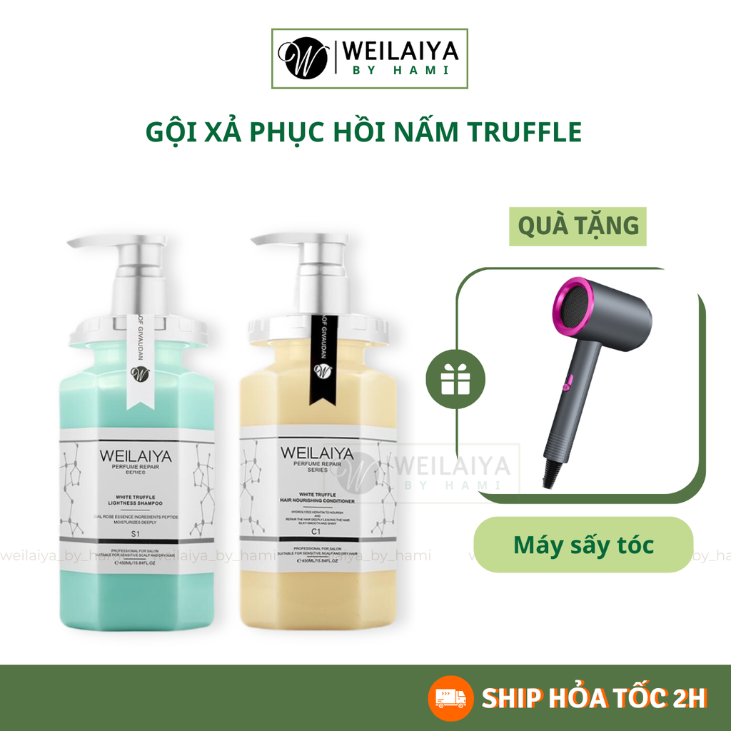 [Deal Hot] Dầu Gội Phục Hồi Nấm Truffle Weilaiya +Tặng Máy Sấy Tóc Weilaiya