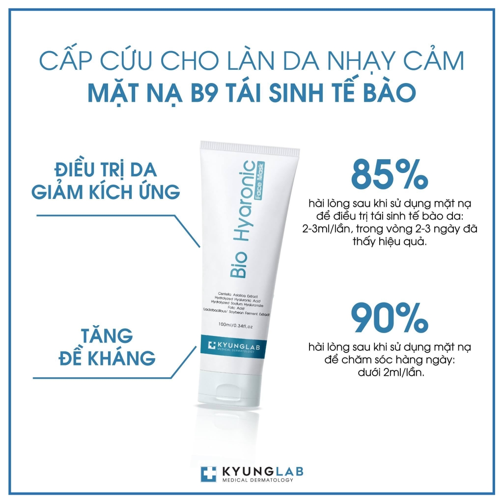 Mặt nạ B9 Kyung Lab Bio Hyaluronic Face Mask tái sinh tế bào da