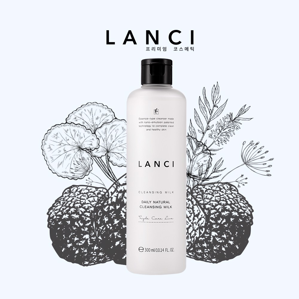Sữa Tẩy Trang Nhũ Hóa Sẵn LANCI Daily Natural Cleansing Milk 300ml
