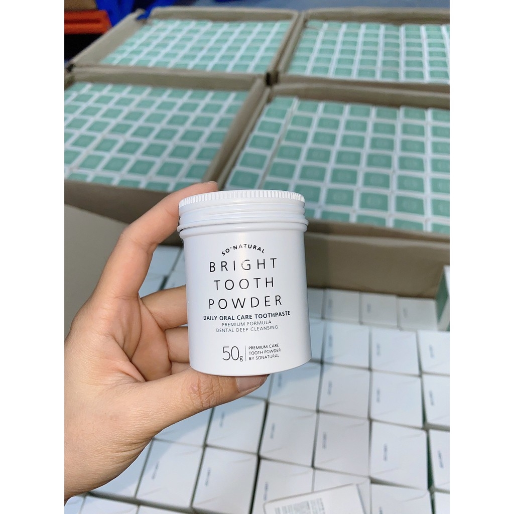 Bột Đánh Trắng Răng Giảm Hôi Miệng Bring Tooth Powder So Natural Hàn Quốc