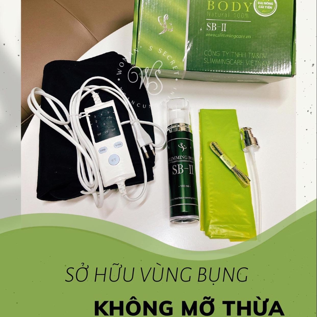 Bộ Ủ Nóng Tan Mỡ Bụng Slimming Body SB2 bản cải tiến + Tặng Đai Dán - Bảo hành đai 6 tháng