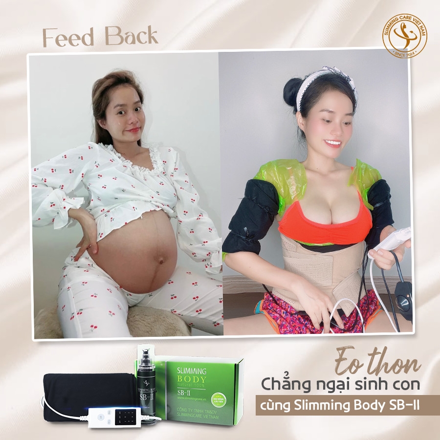 Bộ Ủ Nóng Tan Mỡ Bụng Slimming Body SB2 bản cải tiến + Tặng Đai Dán - Bảo hành đai 6 tháng