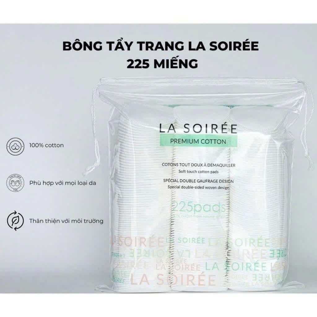 Bông Tẩy Trang La Soiree (miếng tròn)