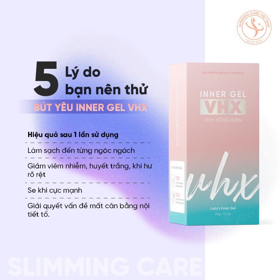 [Hộp 2 bút] Bút Yêu Inner Gel VHX Vĩnh Hồng Xuân Slimming Care Se Khít Giảm Nấm Ngứa