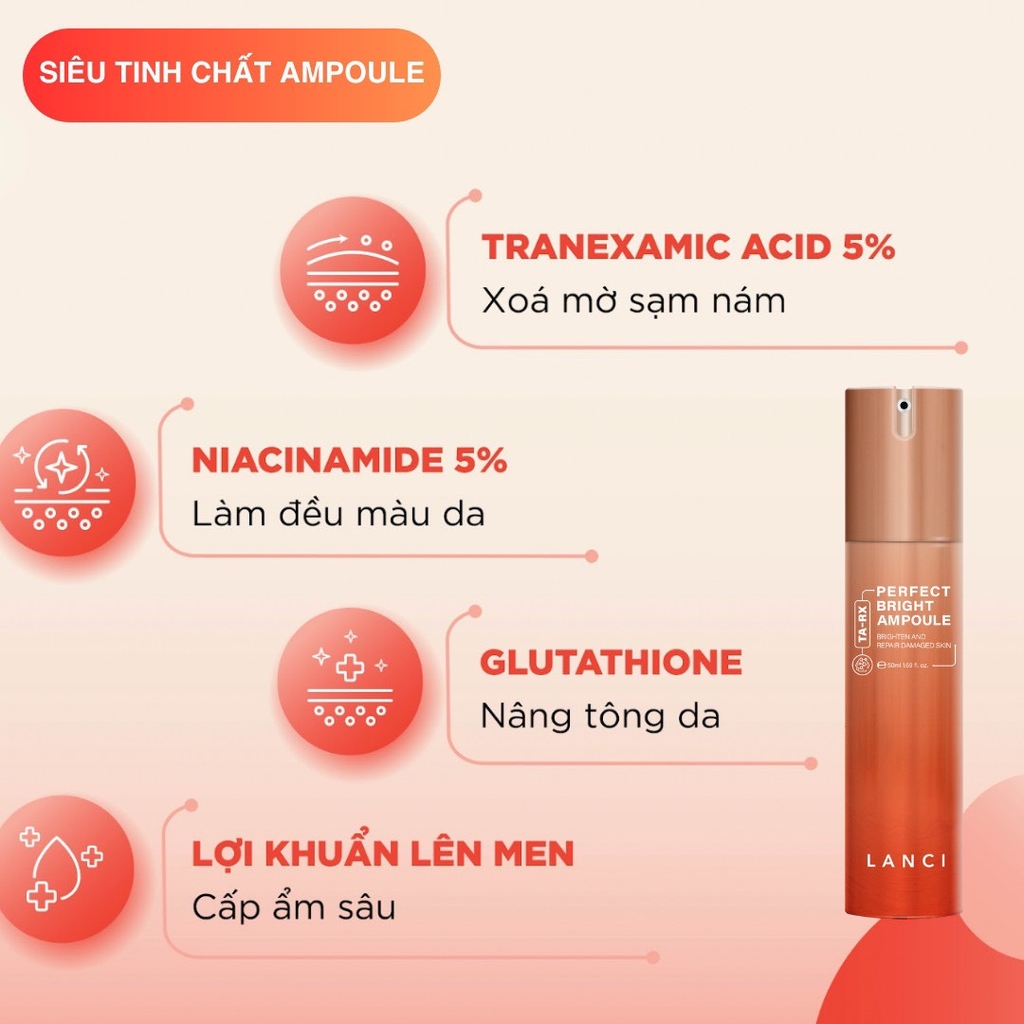 Serum Trắng Da Ampoule LANCI Công Nghệ 3DBRIGHTY - 50ml (Mẫu mới)