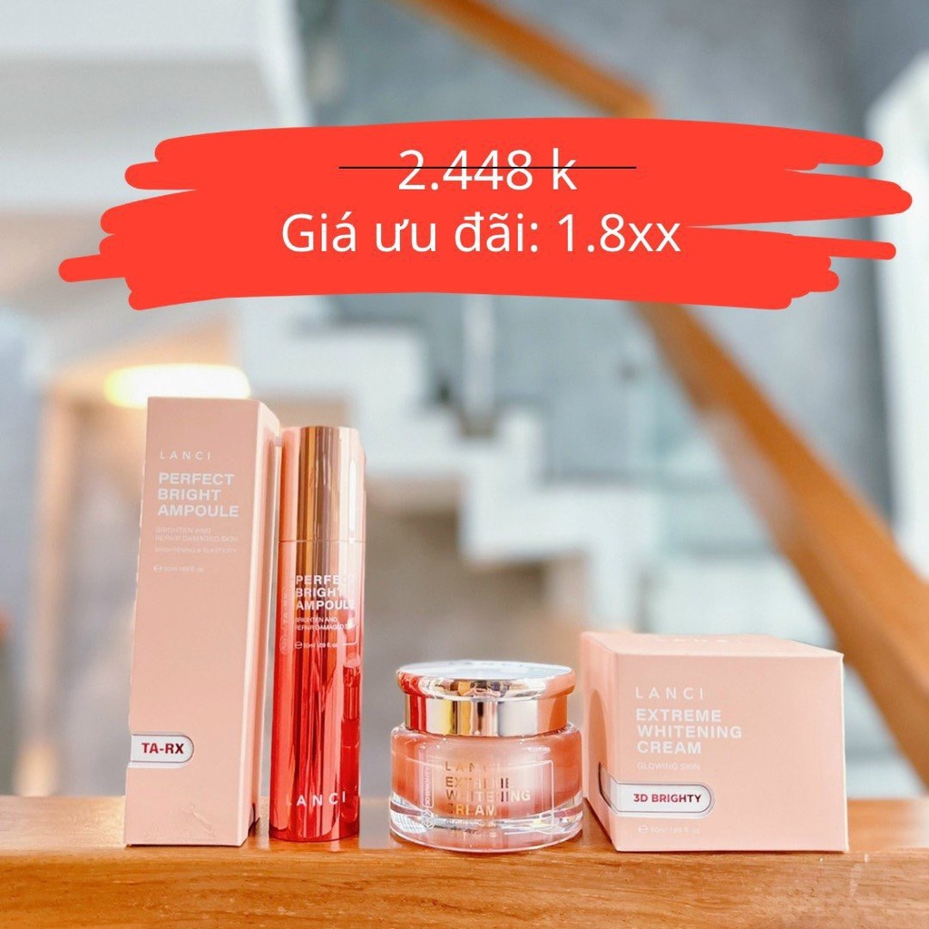 (Mua 1 tặng 1) Combo Dưỡng Trắng Da Lanci [Mua Serum Tặng Kem Dưỡng]