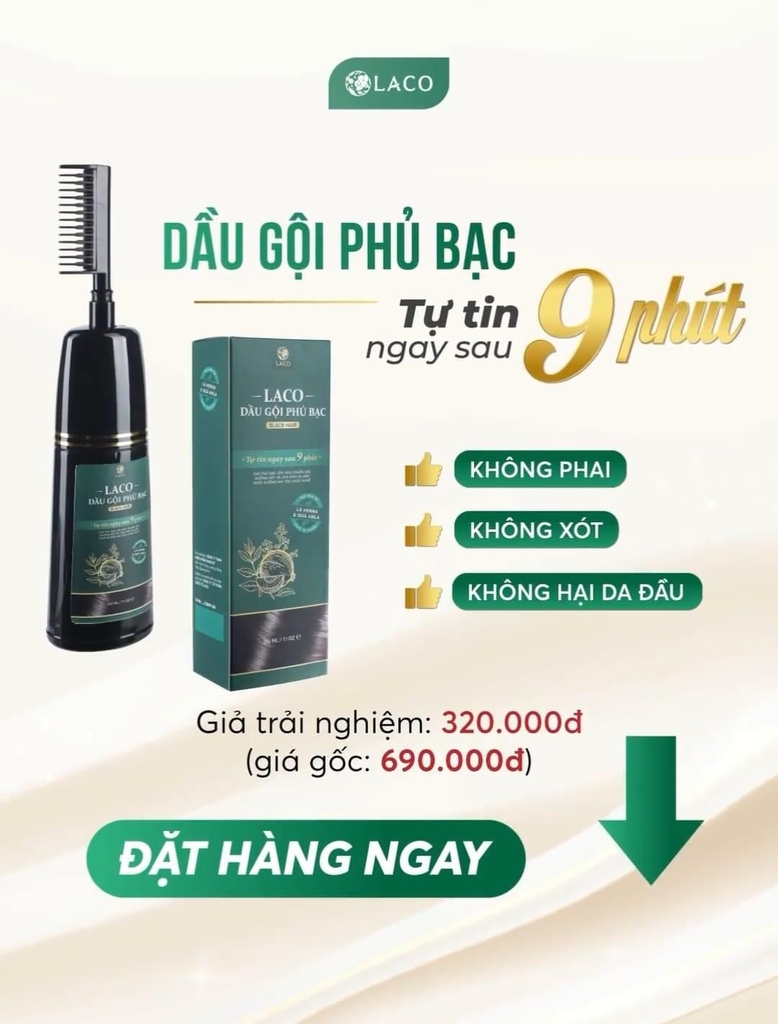 Dầu Gội Phủ Bạc LACO Black Hair 200ml