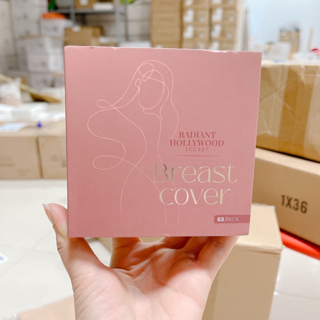 Miếng Dán Ngực Tự Thân Miếng Dán Ti Tàng Hình Độ Bám Dính Cực Cao EBLIN - Hộp 3 cặp