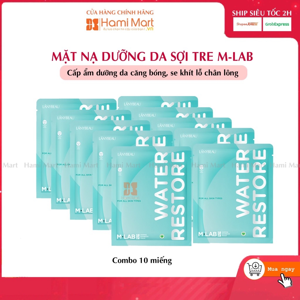 Mặt Nạ Dưỡng Da Sợi Tre MLab (Xanh)