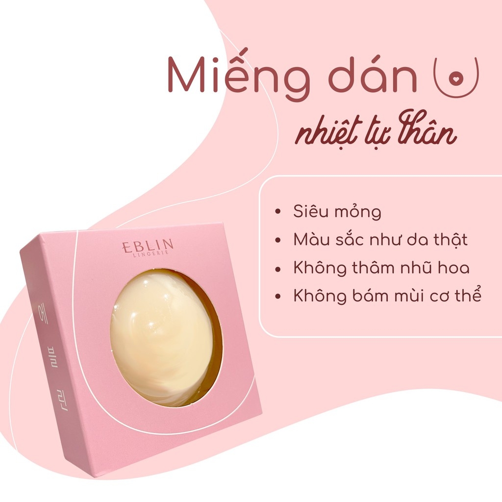 Miếng Dán Ngực Tự Thân Miếng Dán Ti Tàng Hình Độ Bám Dính Cực Cao EBLIN - Hộp 3 cặp