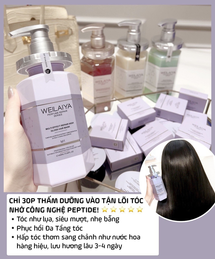 [Deal Hot] Dầu Hấp Tóc Hàn Gắn Liên Kết Tóc Weilaiya + Tặng Mũ Hấp Tóc