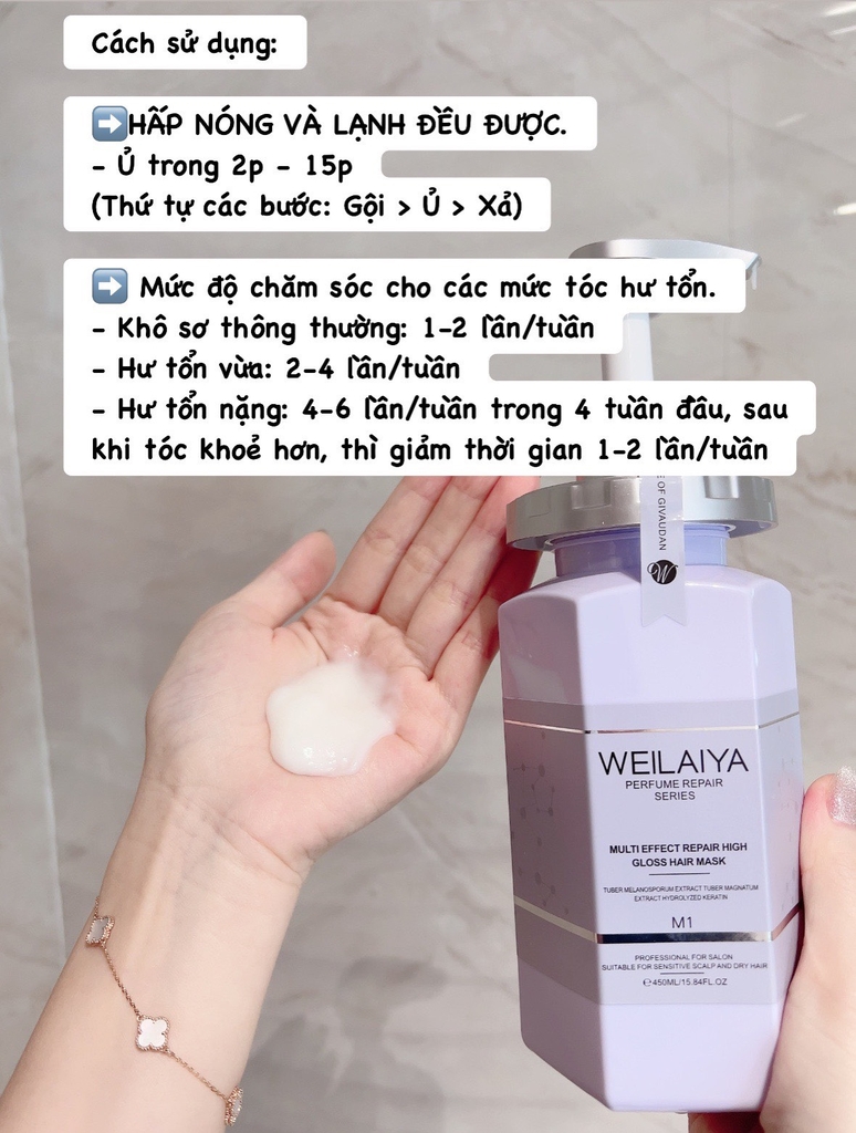 [Deal Hot] Dầu Hấp Tóc Hàn Gắn Liên Kết Tóc Weilaiya + Tặng Mũ Hấp Tóc
