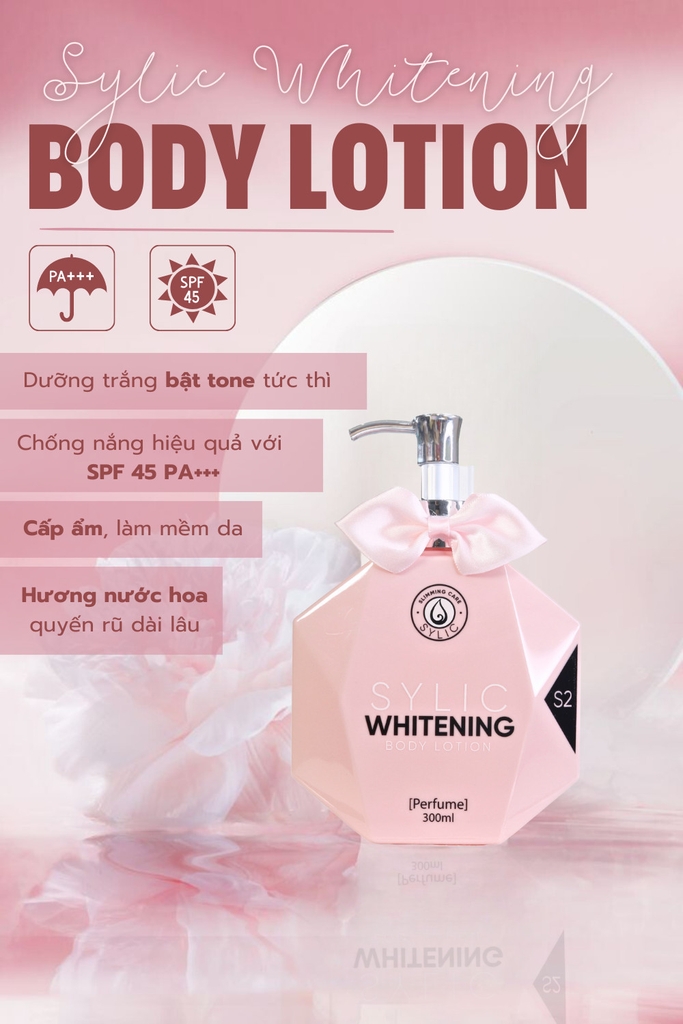 Kem Dưỡng Trắng Da Body Lotion Sylic Chai 300ML