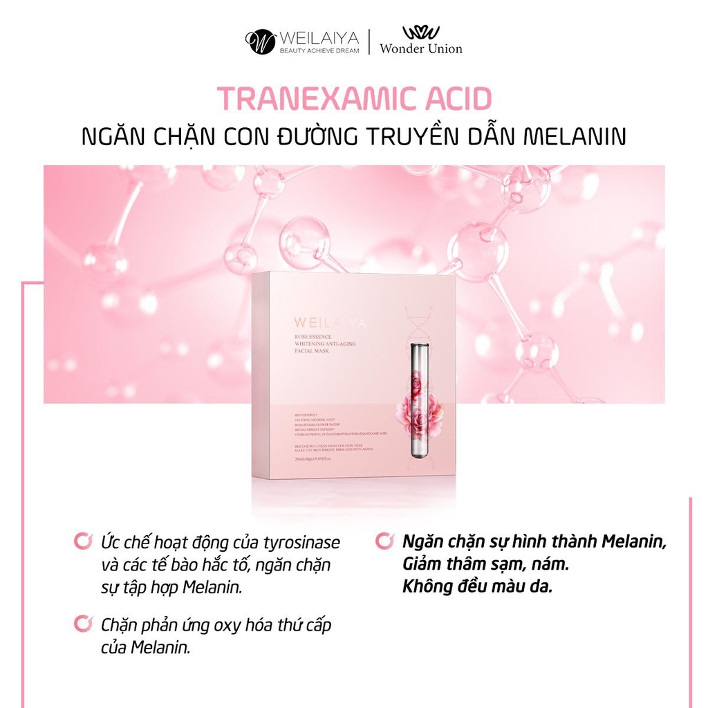 Mặt Nạ Trắng Da Hoa Hồng Vạn Cánh Weilaiya
