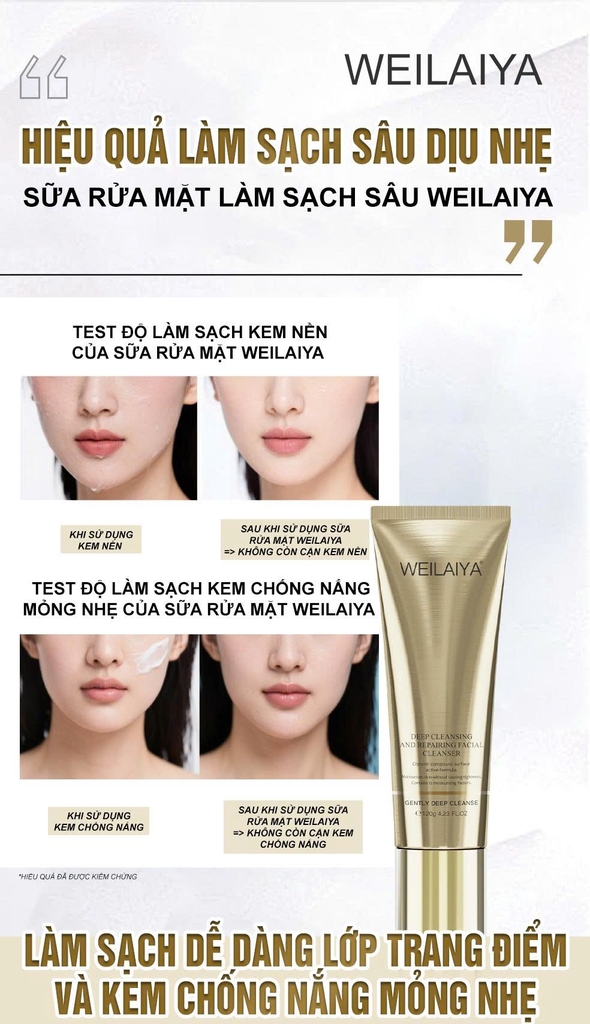 Sữa Rửa Mặt Weilaiya 120g
