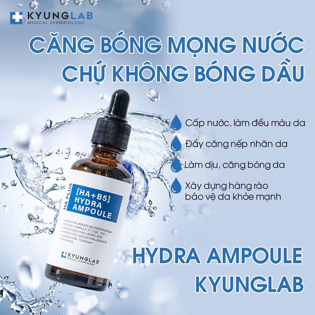 Serum HA B5 Kyung lab HA Plus Hydra Ampoule Căng Bóng Da