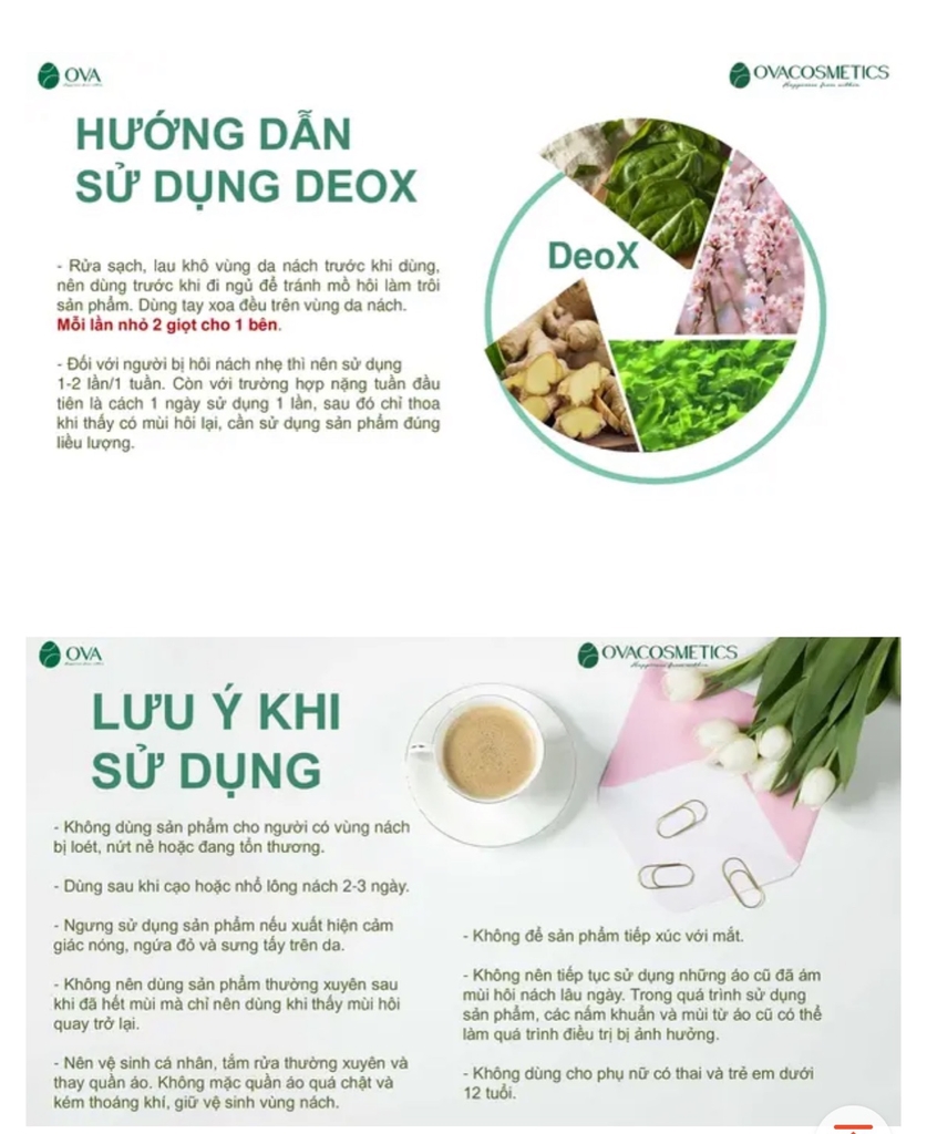 Serum Khử Hôi Nách, Hôi Chân Ova Deox - Hộp 5ml