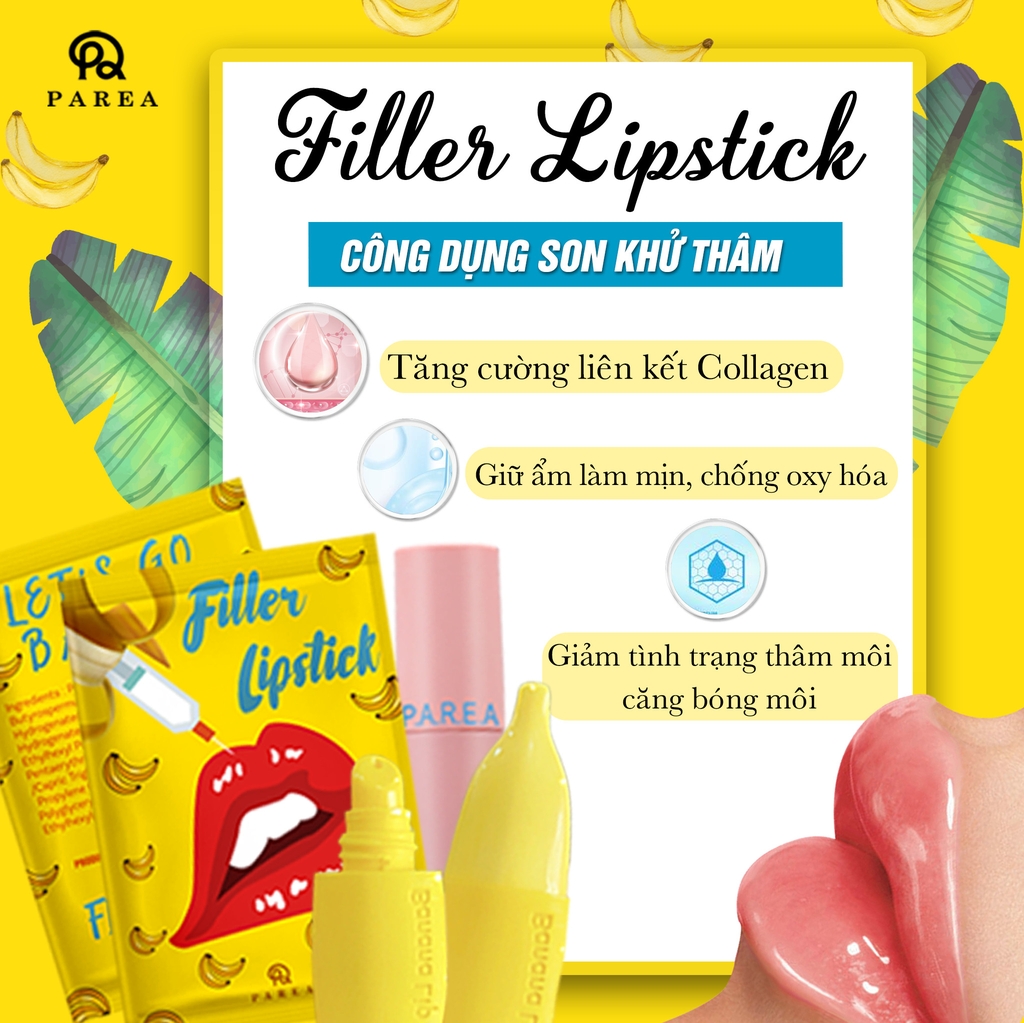 Son Khử Thâm Môi Filler Lipstick - Tặng Kèm Son Màu - Hết hạn sử dụng