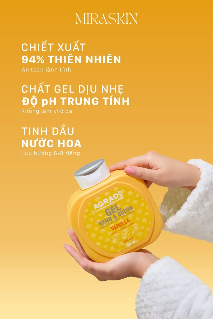 Sữa Tắm Agrado Gel Bano & Ducha 750ml Từ Tây Ban Nha
