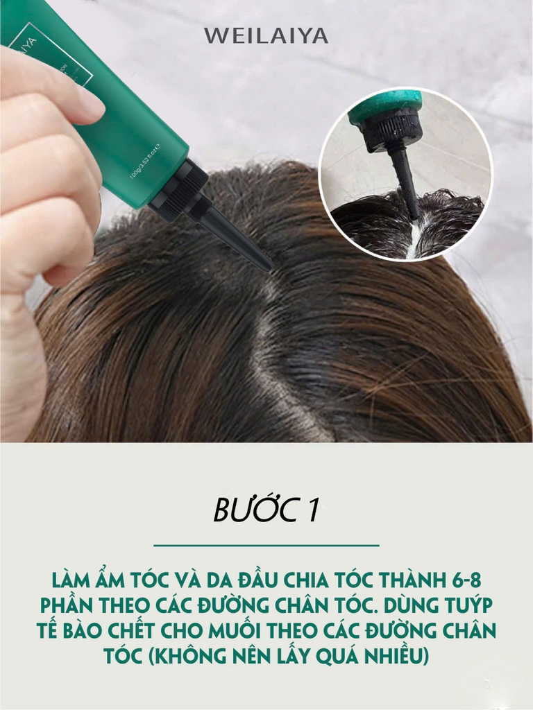 Kem Massage Thải Độc Detox Da Đầu Chiết Xuất Muối Biển Weilaiya 100g