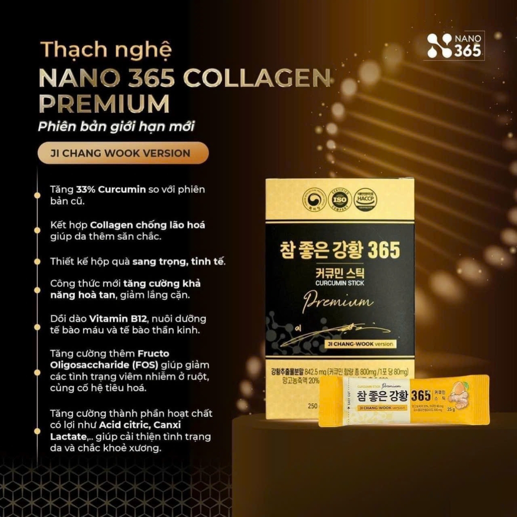 Thạch nghệ 365 Curcumin Collagen Premium - Ji Chang Wook Version