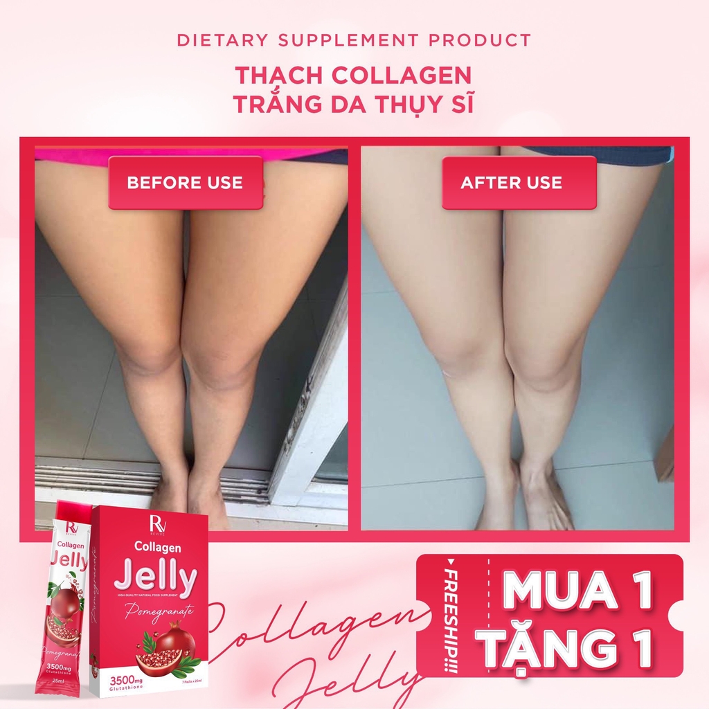 Thạch Trắng Da Collagen Jelly Thụy Sỹ - Hộp 7 Gói