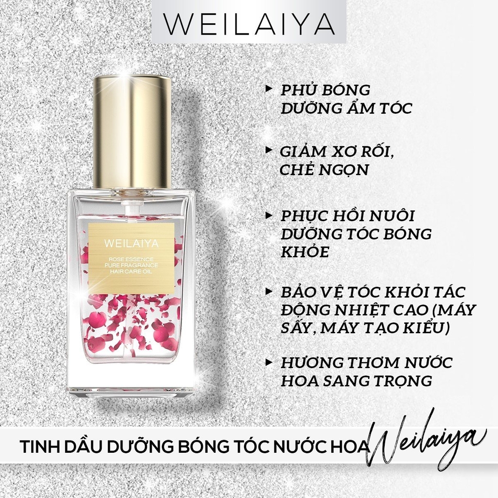 Tinh Dầu Dưỡng Tóc  Hoa Hồng Hương Nước Hoa Weilaiya Chai 40ml Giúp Tóc Bóng Mượt