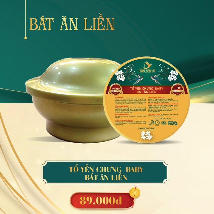Yến Chưng Thảo Mộc Ăn Liền Thượng Hoàng Yến Bát Ăn Liền
