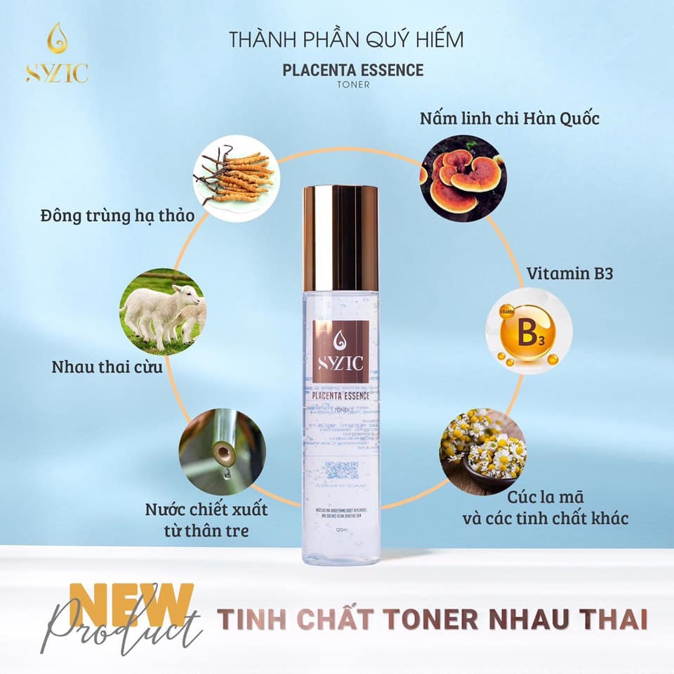 Tinh Chất Toner Nhau Thai Sylic Placenta Essence Căng Bóng Da