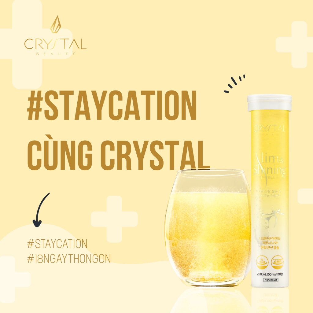 Viên Uống Giảm Cân Crystal Slim & Shining Tablets - Hộp 18 Viên
