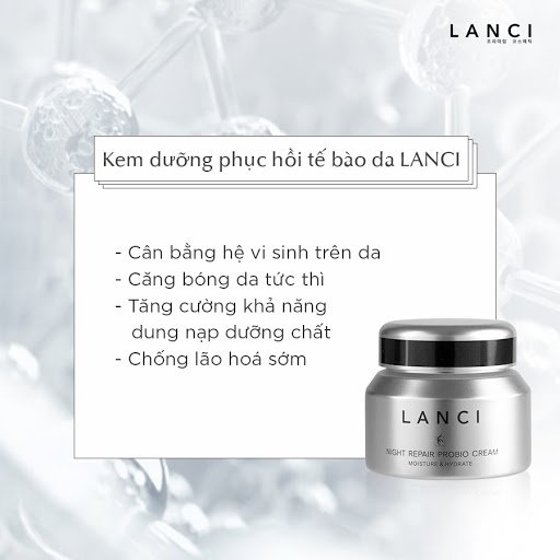 Kem Đêm Lanci Dưỡng Ẩm Phục Hồi Da Night Repair Probio Cream 50ml