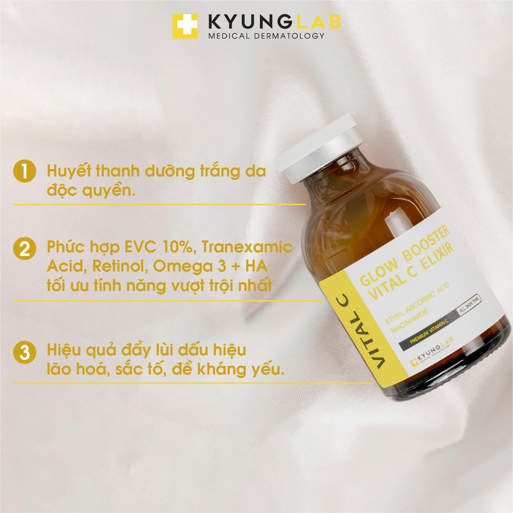 Serum Vitamin C Glow Booster Vital C Elixir Kyunglab 30ML Hỗ Trợ Làm Trắng Da