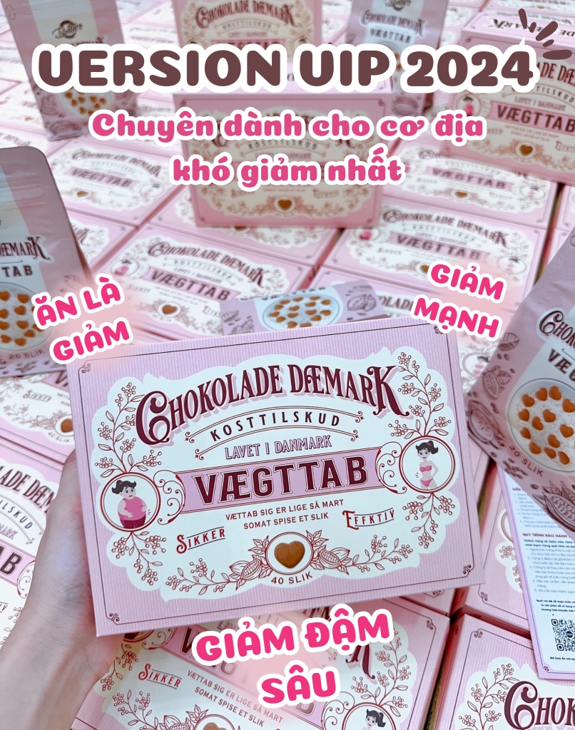 Kẹo Socola Giảm Cân Chokolade Danmark Vaegttab Đan Mạch - Hộp 40 Viên