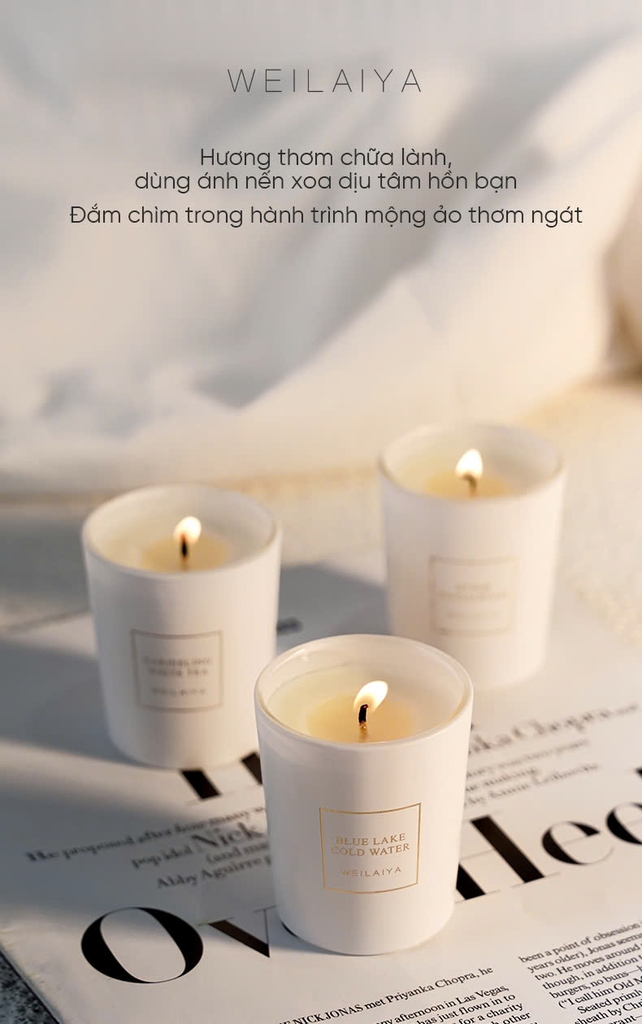Sét Nến Thơm Weilaiya - Sét 3 Hũ