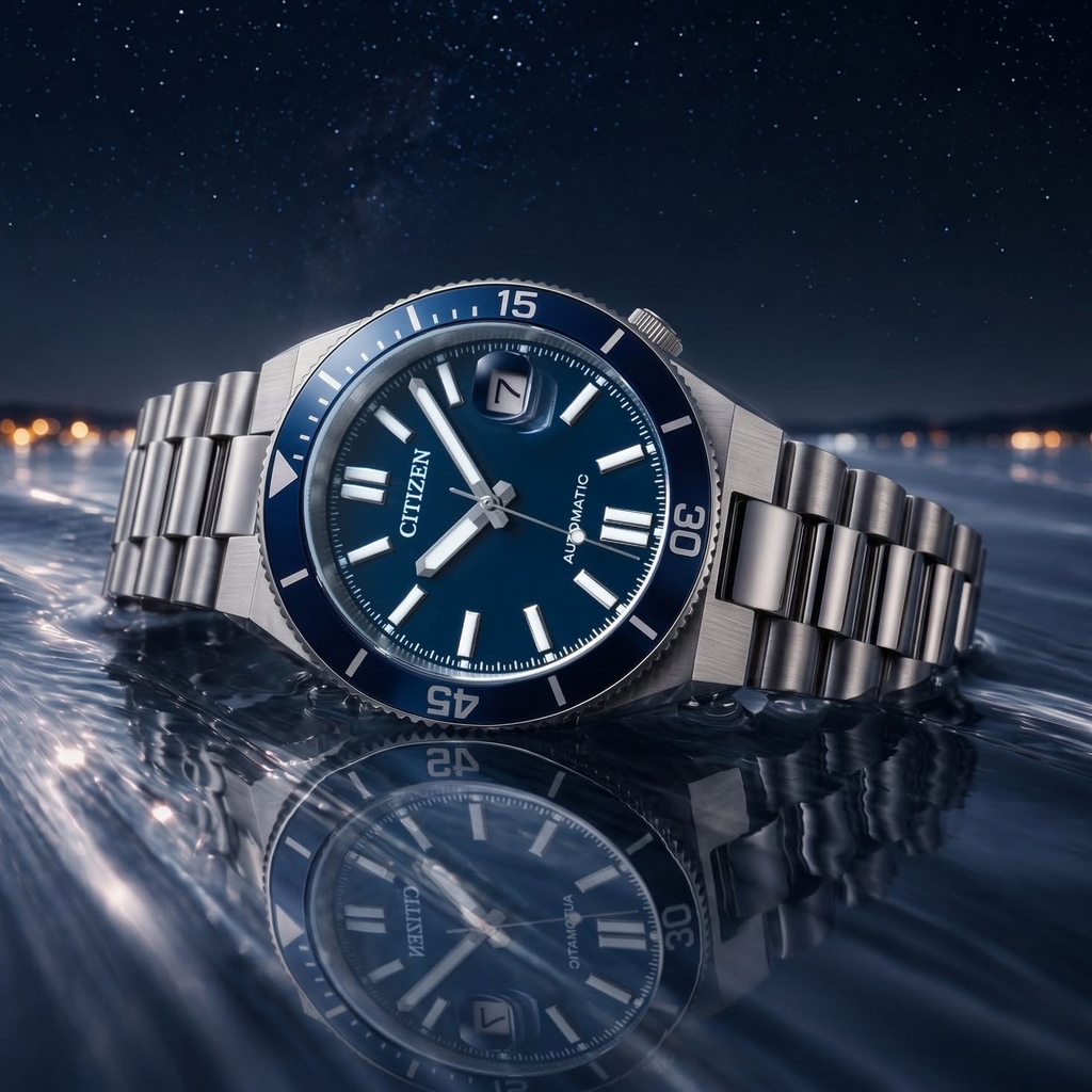 Đồng Hồ Nam Citizen Tsuyosa Automatic Shore Mechanical Blue NJ0230-59L Size 40mm