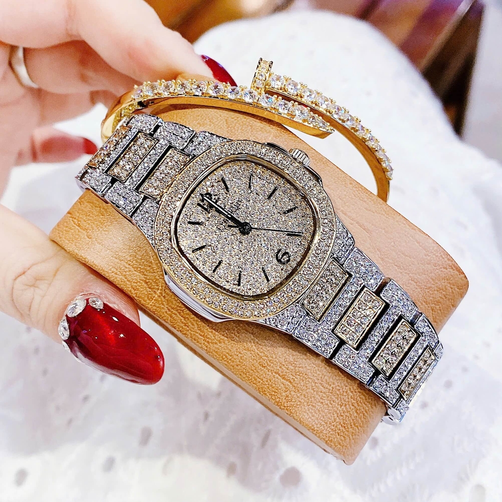 Đồng Hồ Nữ Franklin Đính Đá Màu Demi Vàng Size 32mm FL6122 Quartz Japan