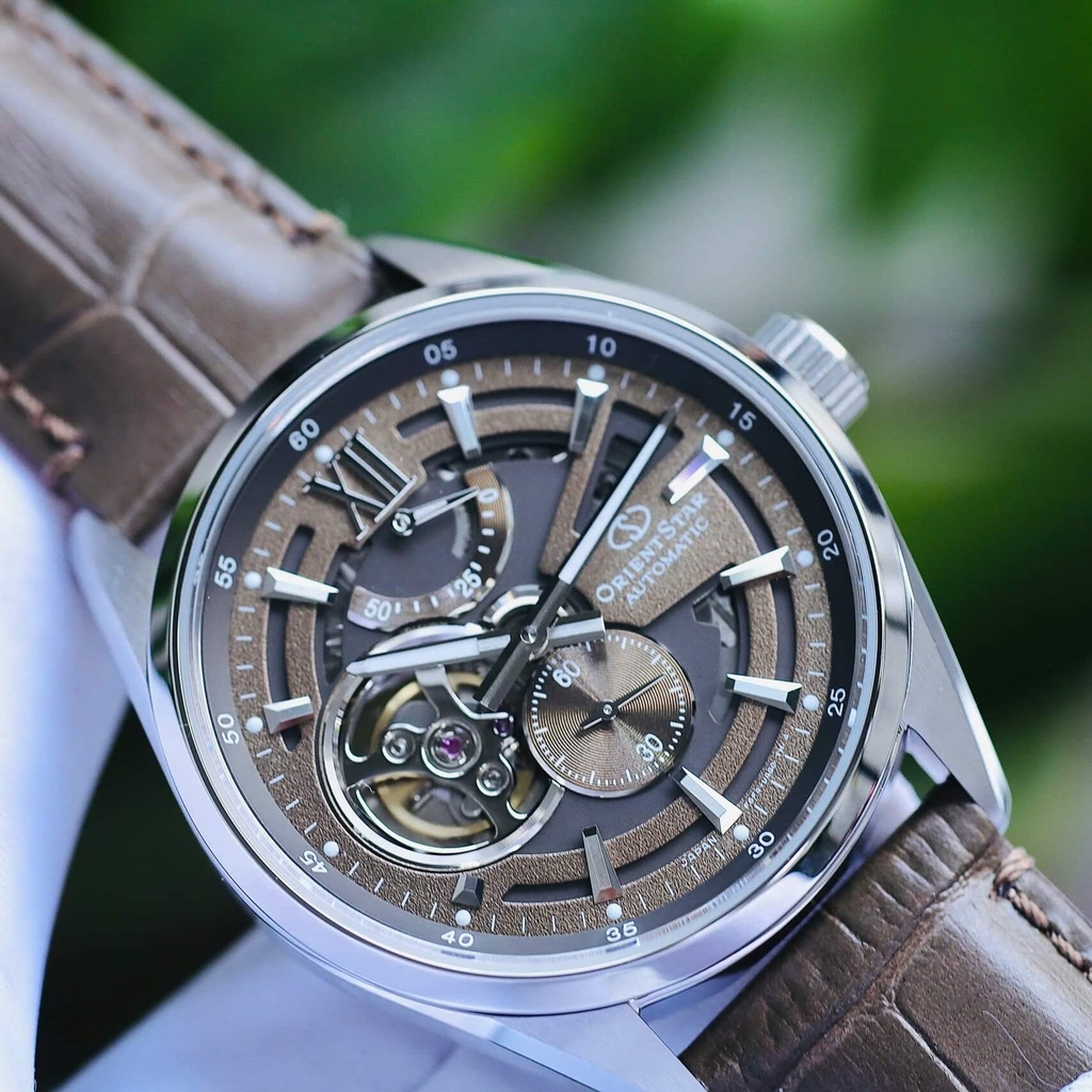 Đồng Hồ Nam Orient Star Skeleton Joker RK-AV0139Y Automatic Dây Da Nâu Size 41mm