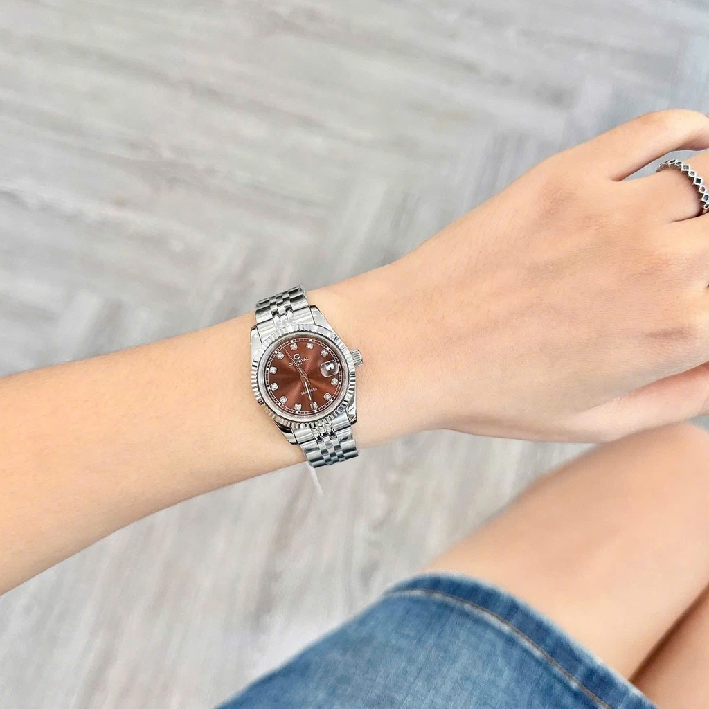 Đồng Hồ Nữ Carnival 8131L-VT-N Dây Thép Bạc Mặt Nâu Size 30mm Quartz Japan