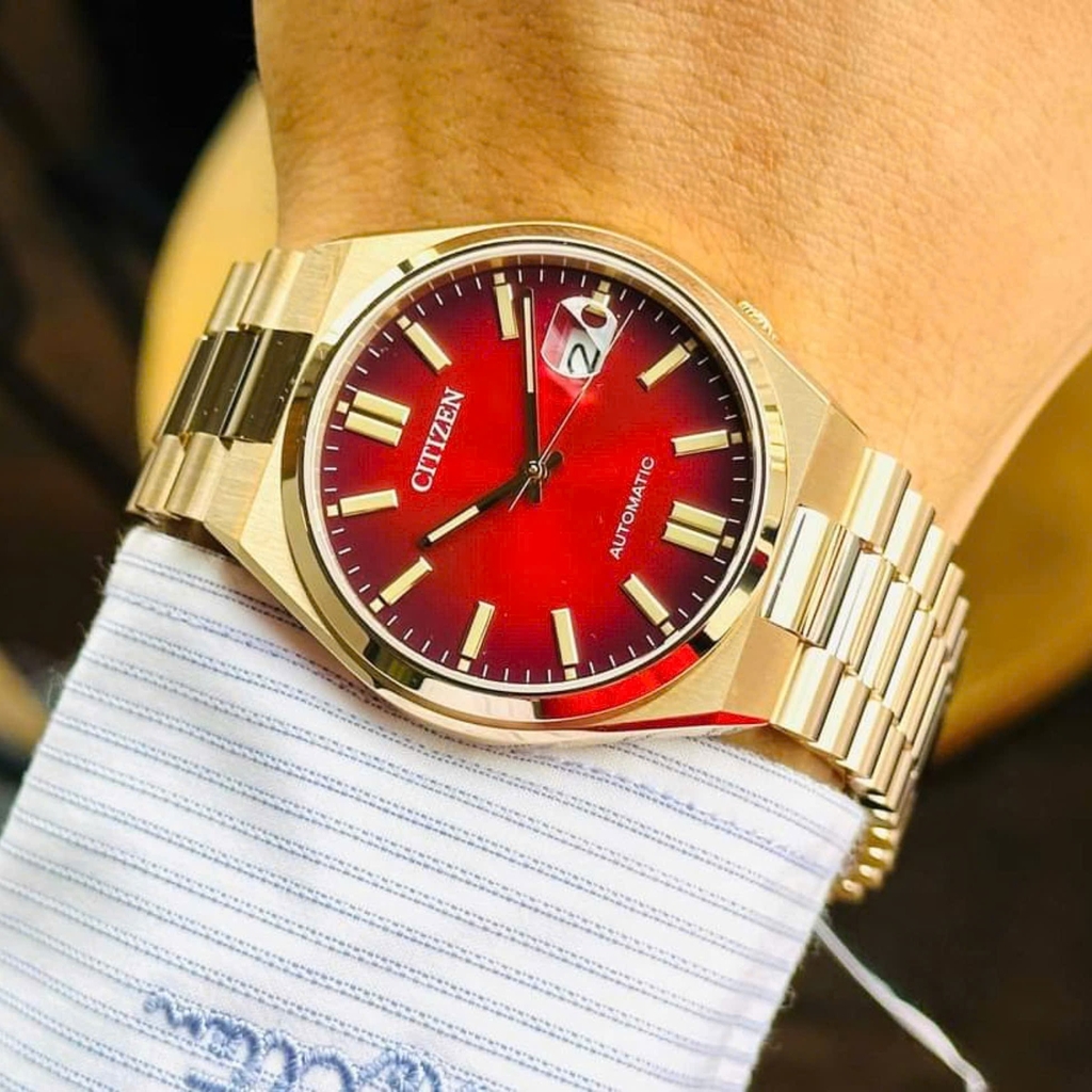 Đồng Hồ Nam Citizen Automatic Tsuyosa Mechanical Rose Red NJ0153-82X - Vàng Hồng Mặt Đỏ