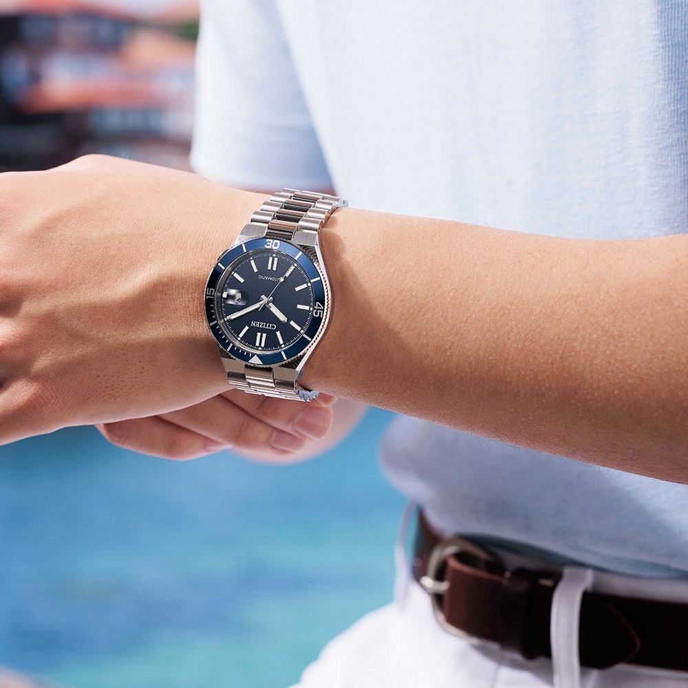 Đồng Hồ Nam Citizen Tsuyosa Automatic Shore Mechanical Blue NJ0230-59L Size 40mm