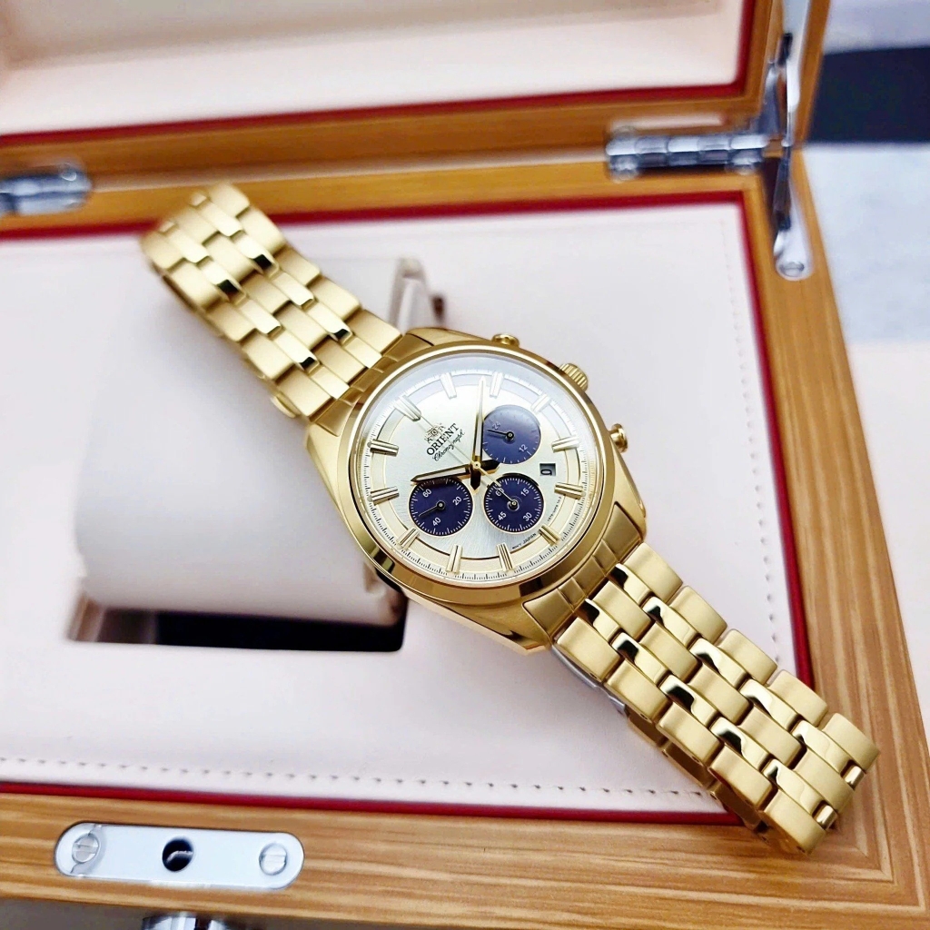 Đồng Hồ Nam Orient Quartz Solar Contemporary Chronograph RA-TX0301G10B Size 40mm