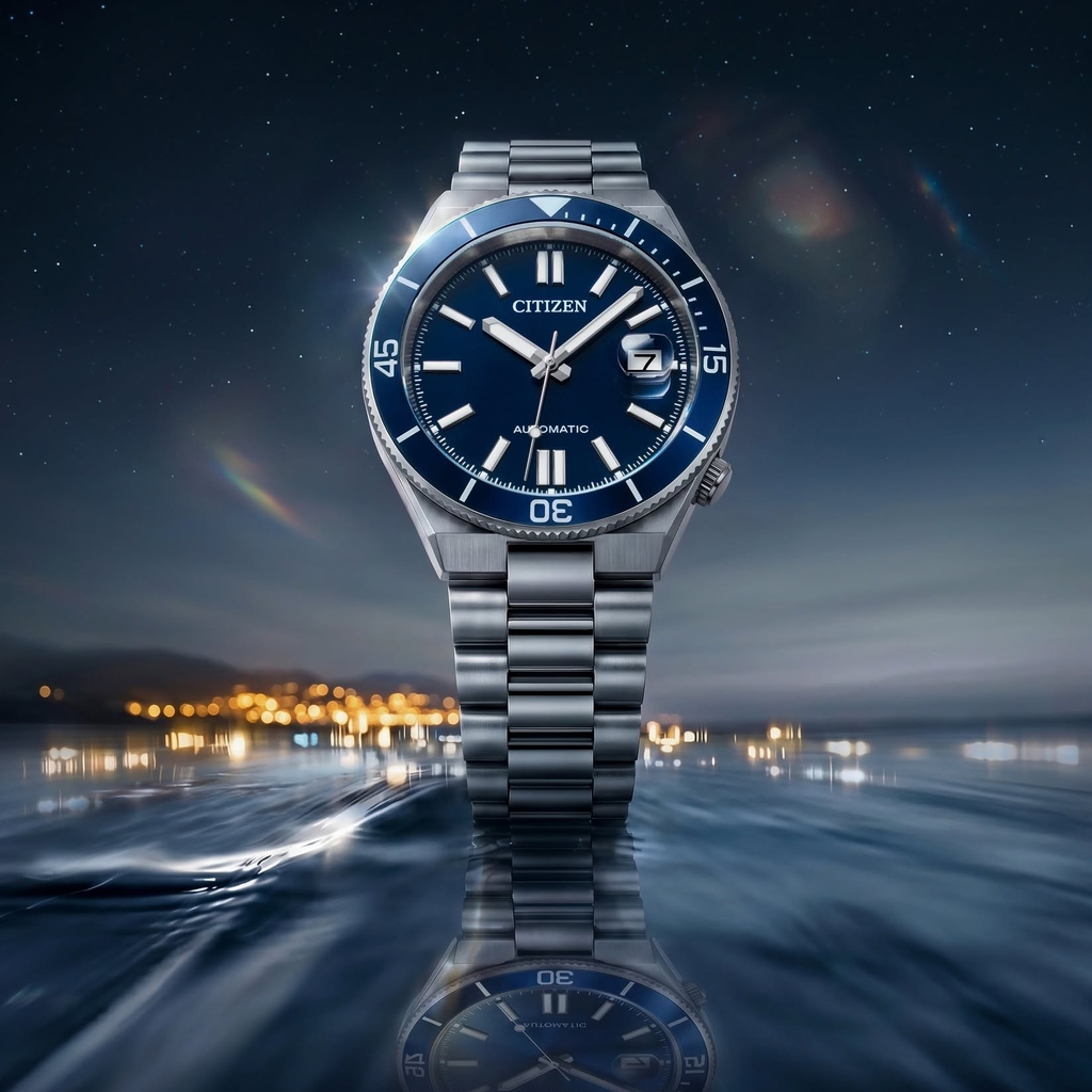 Đồng Hồ Nam Citizen Tsuyosa Automatic Shore Mechanical Blue NJ0230-59L Size 40mm