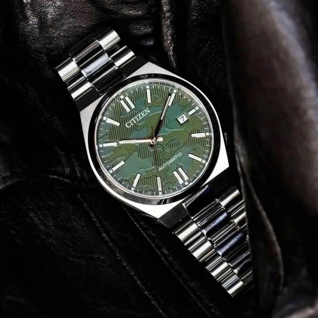 Đồng Hồ Nam Citizen Tsuyosa Automatic Green Camouflage NJ0159-86X Size 40mm