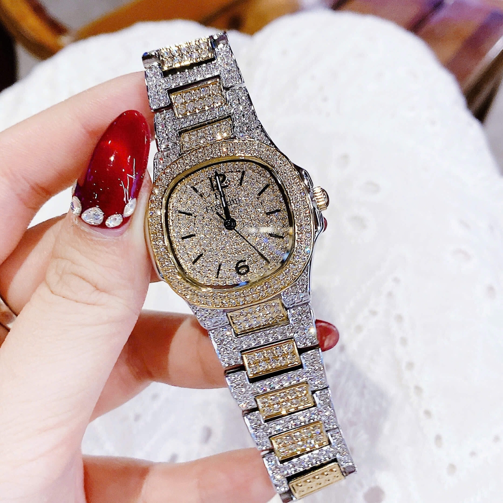 Đồng Hồ Nữ Franklin Đính Đá Màu Demi Vàng Size 32mm FL6122 Quartz Japan