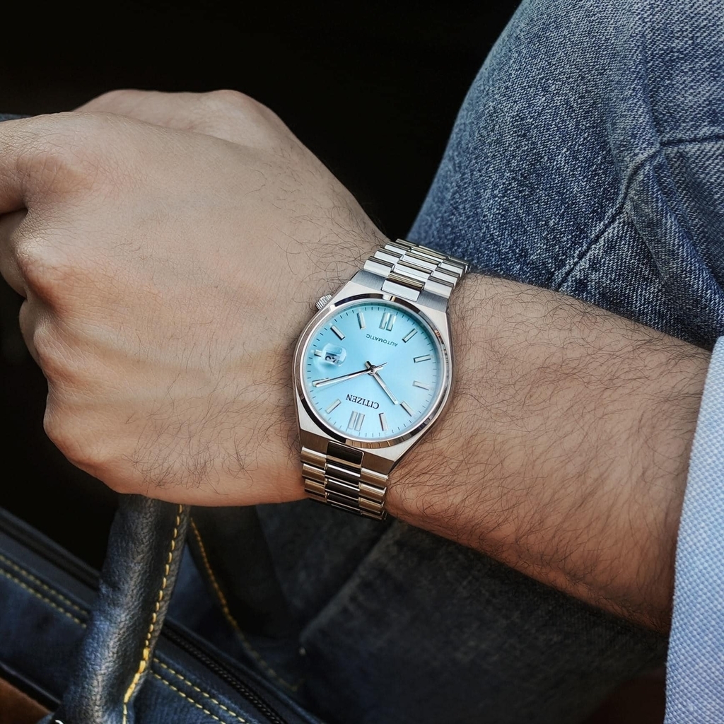 Đồng Hồ Nam Citizen Automatic Tsuyosa Mechanical Ice Blue NJ0151-88M Size 40mm