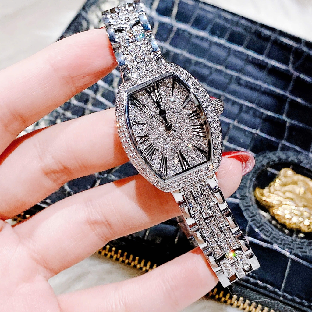 Đồng Hồ Nữ Đính Đá Chính Hãng Franklin FL6144 Silver Size 30mm Quartz Tặng Kèm Vòng Tay