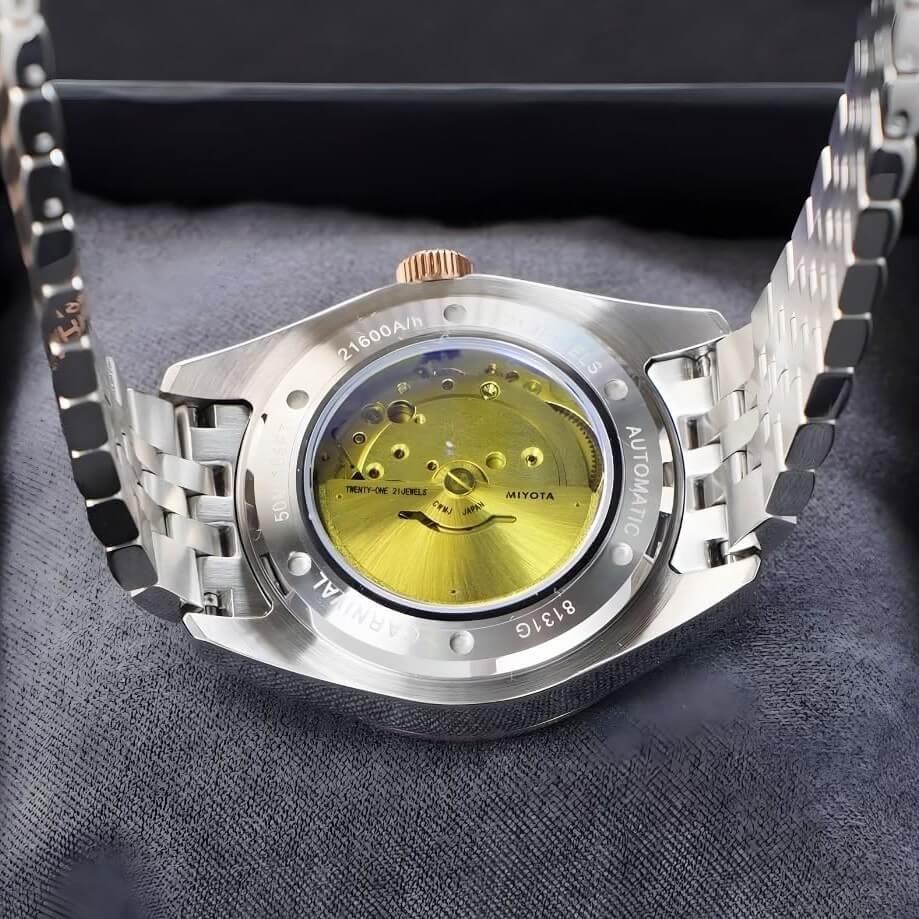 Đồng Hồ Nam Carnival 8131G2-CH-NN Automatic Dây Thép Demi Vàng Hồng Size 40mm